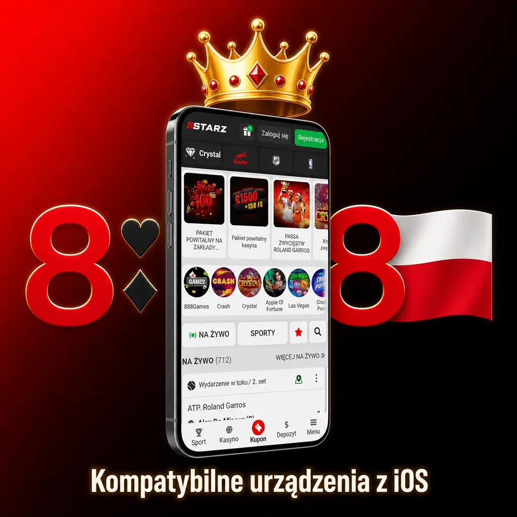 Lista kompatybilnych urządzeń Apple iPhone i iPad z aplikacją 888starz na iOS
