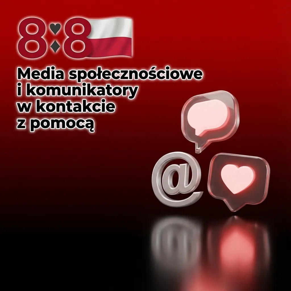 Ilustracja komunikacji z pomocą: ikony WhatsApp, Telegram, Messenger, X/Twitter i osoba pisząca wiadomość online