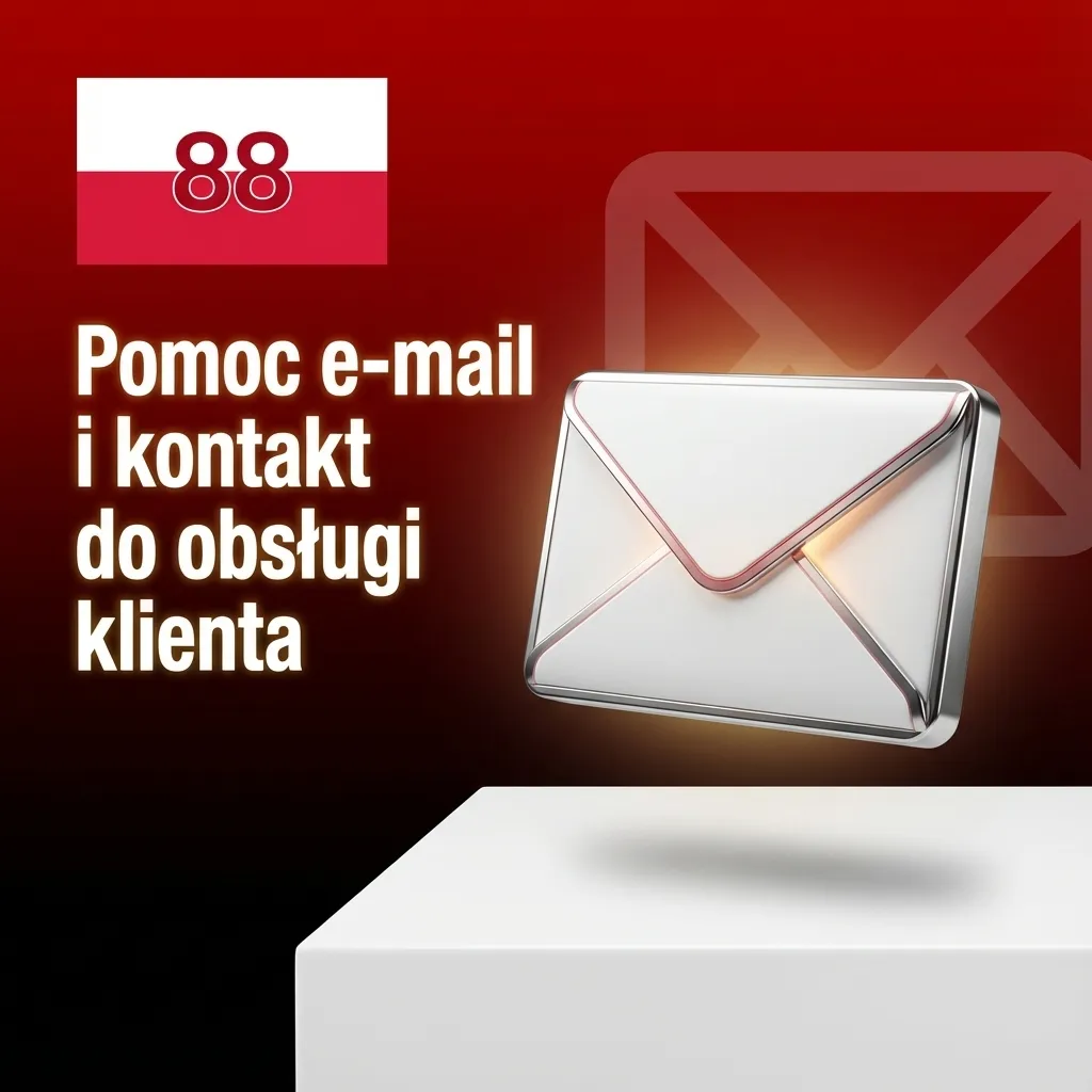 Ikona koperty e‑mail obok tekstu o kontakcie z działem wsparcia i zasadach pisania wiadomości