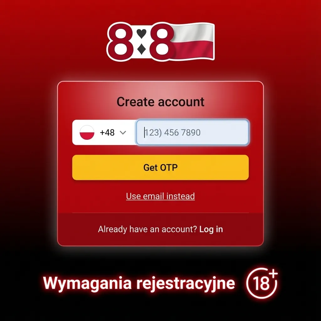 Ilustracja zasad rejestracji 888starz: pełnoletność, prawdziwe dane, jedno konto, własne płatności, weryfikacja tożsamości