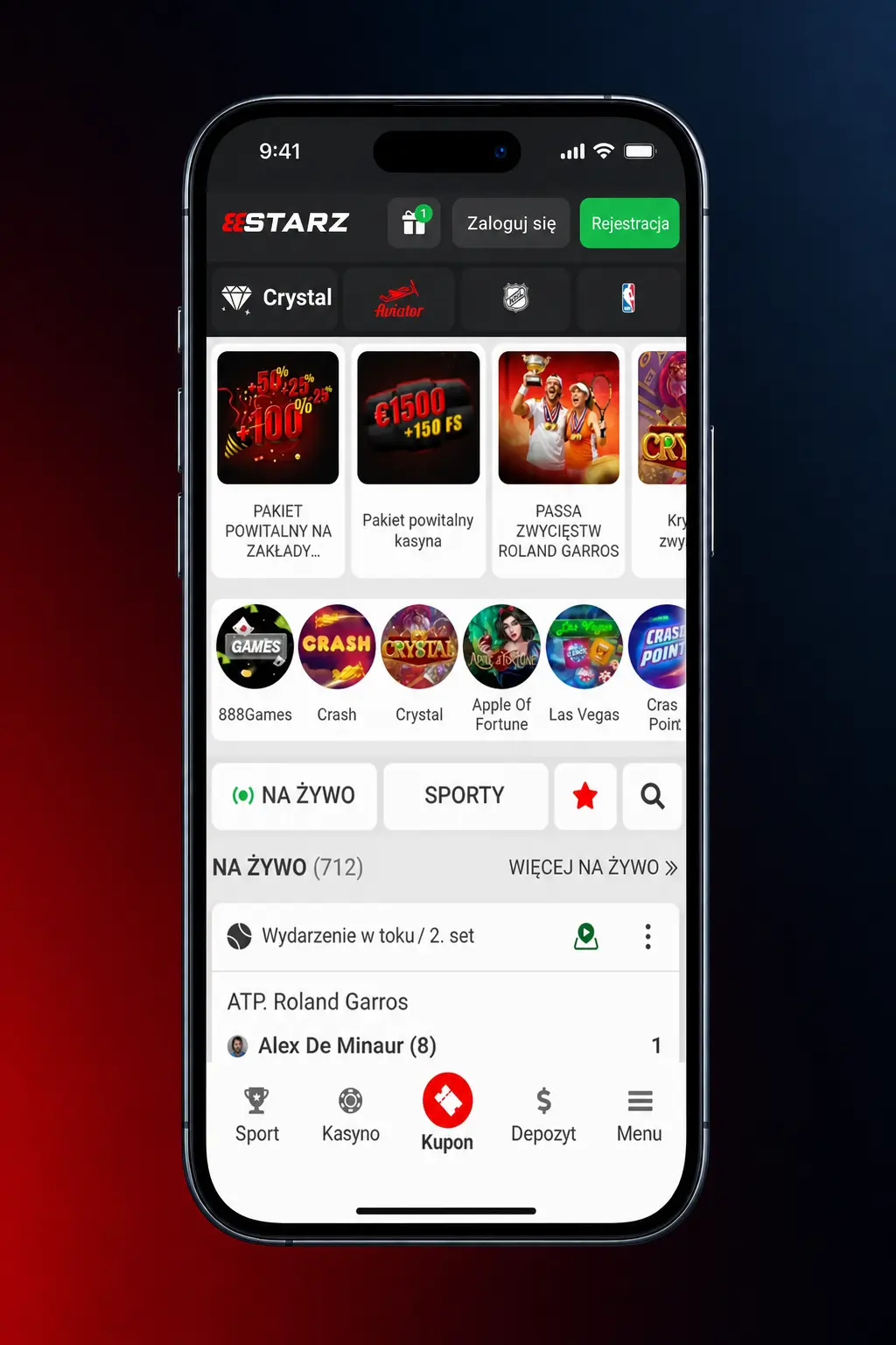 Aktywacja kodu promocyjnego 888starz w aplikacji mobilnej na Android i iOS – krok po kroku