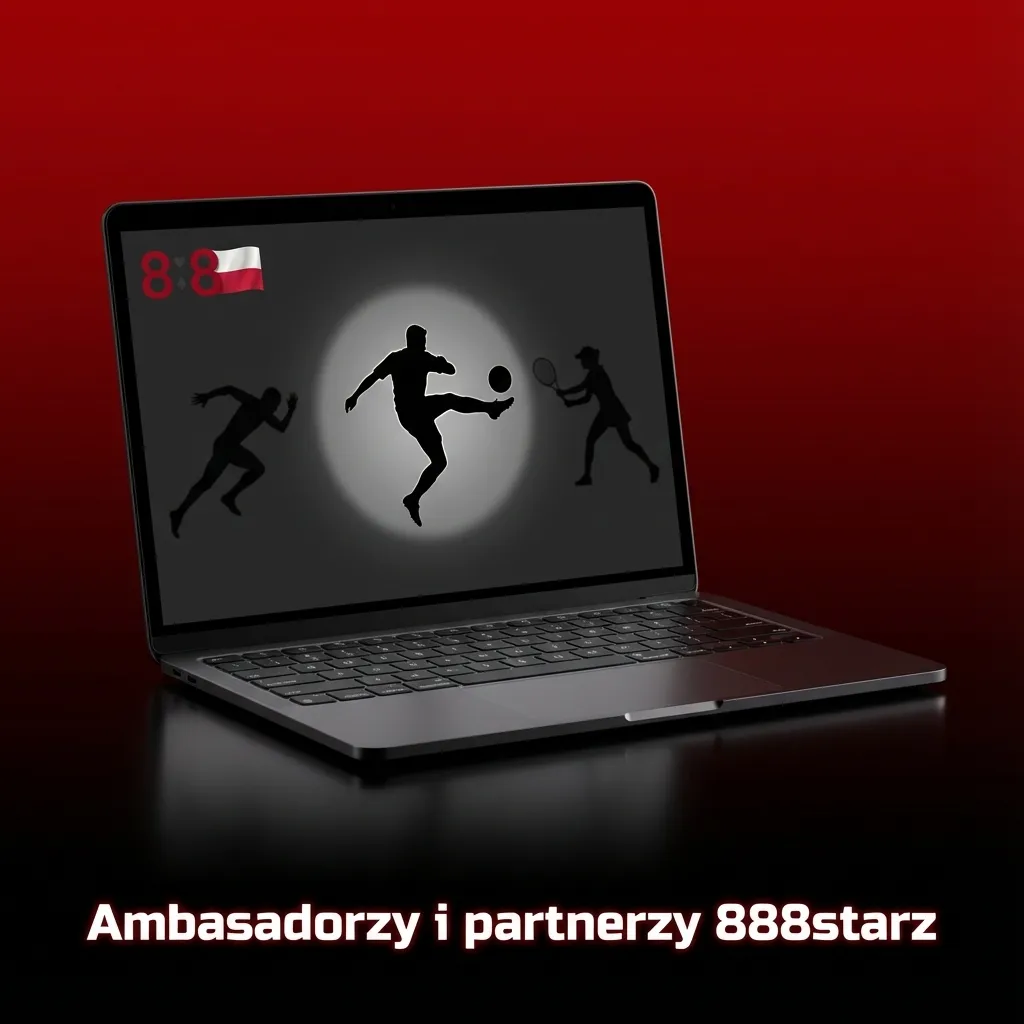Logotyp 888starz z napisem „Ambasadorzy i partnerzy” na jasnym tle