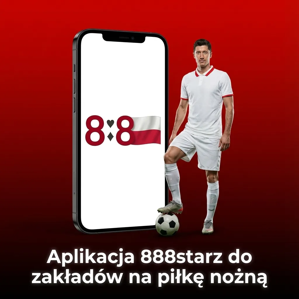 Ekran smartfona z aplikacją 888starz, zakłady na piłkę nożną na żywo i przedmeczowe w interfejsie mobilnym