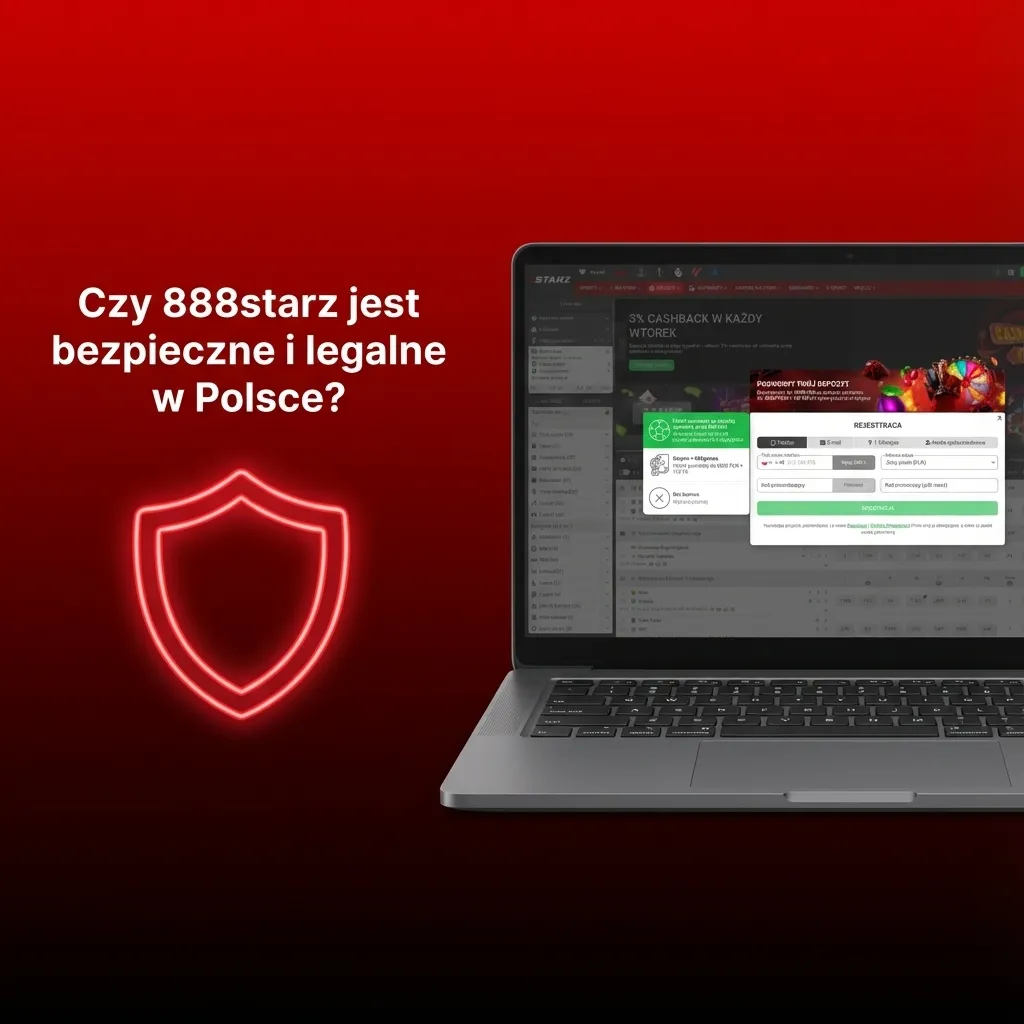 Ekran serwisu 888starz z informacją o licencji, szyfrowaniu danych i zasadach bezpiecznej gry dla polskich użytkowników