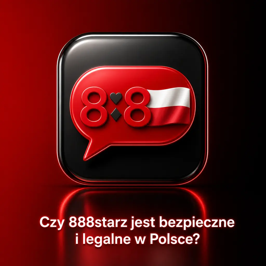 Logo 888starz z symbolami bezpieczeństwa i licencji hazardowej dla polskich graczy