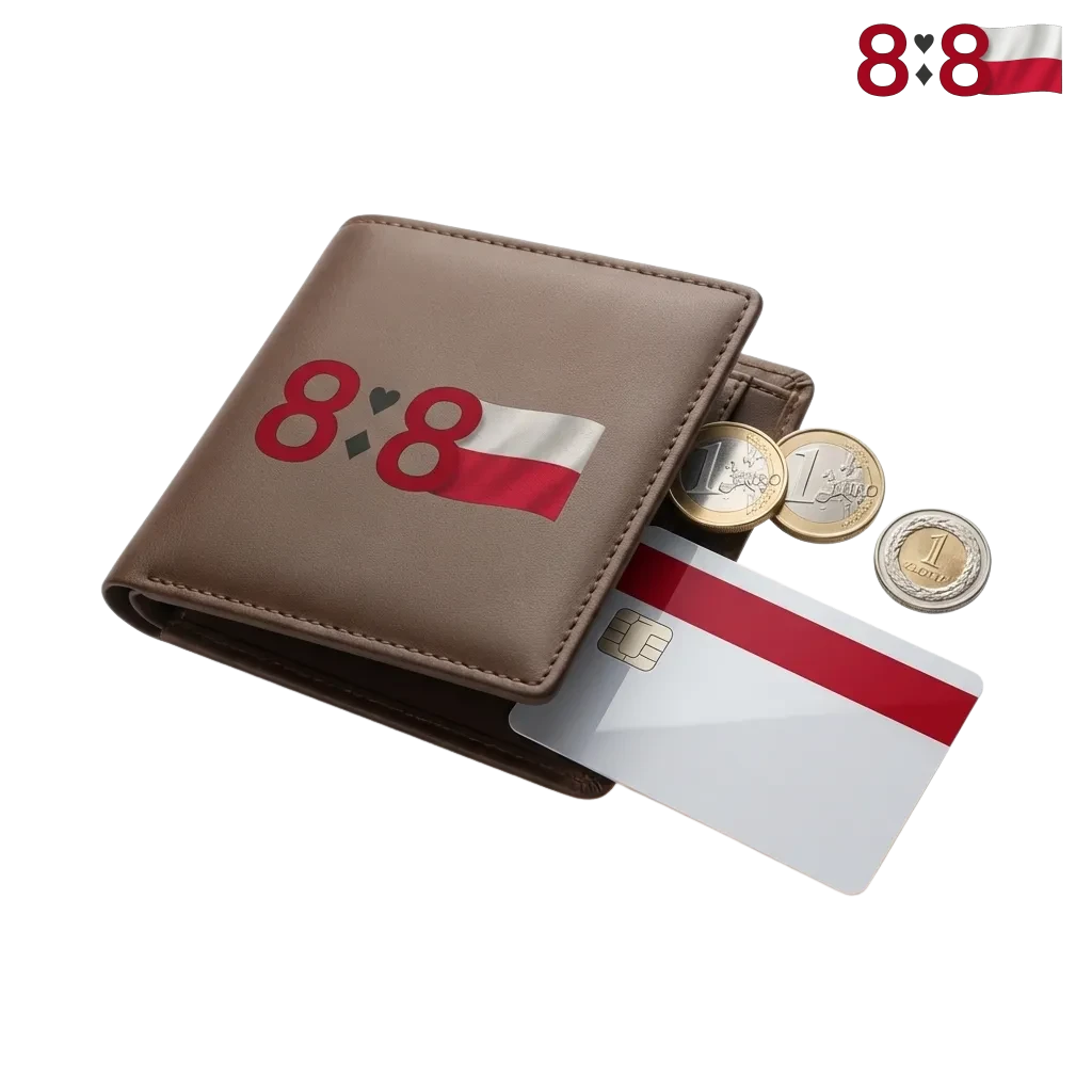 Tabela metod płatności 888starz w Polsce z logotypami BLIK, kart, portfeli elektronicznych i kryptowalut