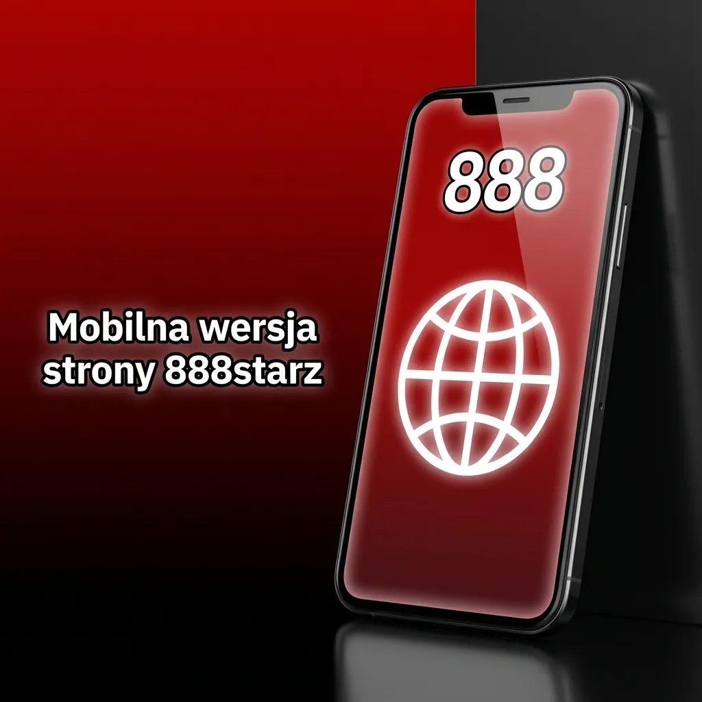 Smartfon z otwartą mobilną stroną 888starz, prezentujący dopasowany interfejs zakładów i kasyna bez instalacji aplikacji