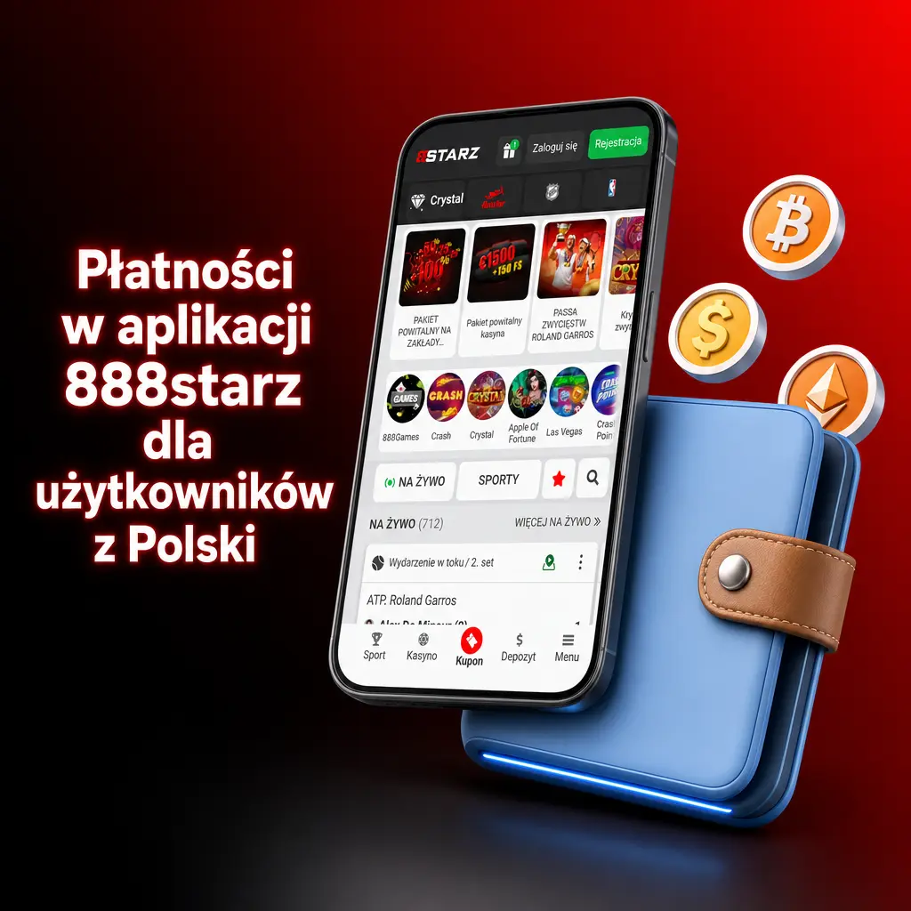 Metody płatności w aplikacji 888starz dla Polski: BLIK, Visa, Mastercard, kryptowaluty i więcej