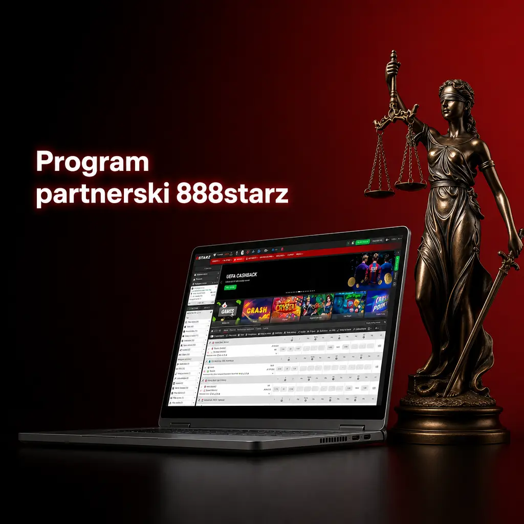 Logotyp programu partnerskiego 888starz z narzędziami afiliacyjnymi dla twórców treści i właścicieli stron