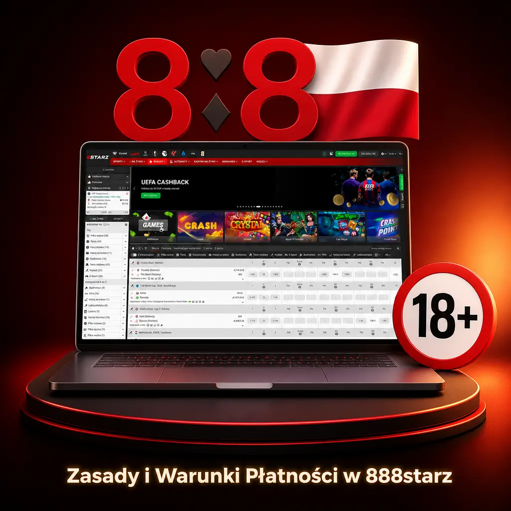 Zasady płatności w 888starz: weryfikacja KYC, metody wpłat i wypłat, waluty oraz wymogi obrotu bonusem