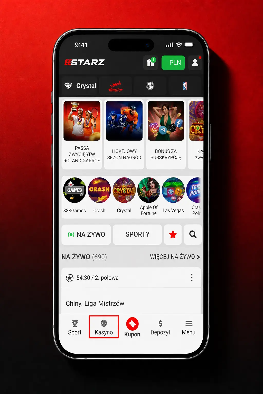 Lobby kasyna na żywo 888starz