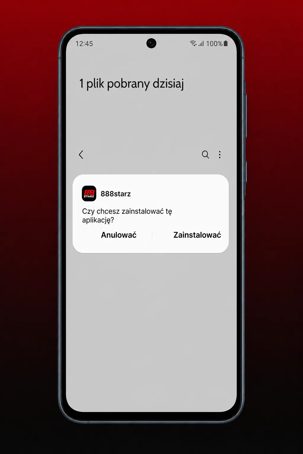 Instrukcja pobierania i instalacji APK 888starz na Androidzie z ekranem telefonu i krokami konfiguracji