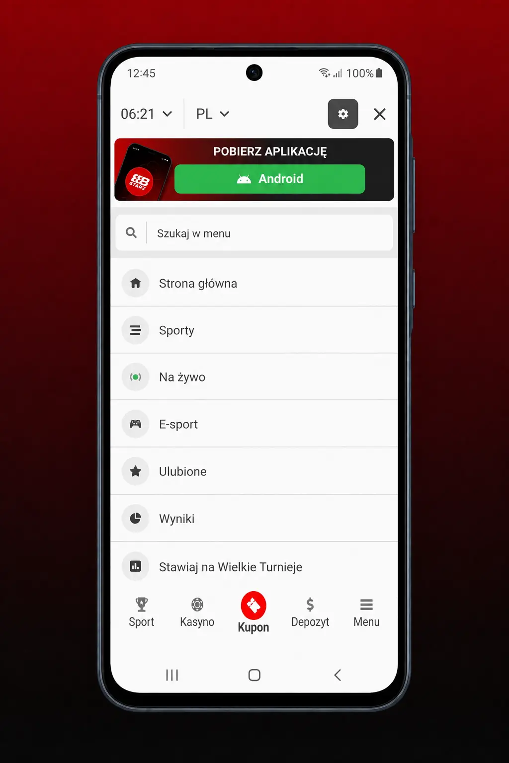 Instalacja aplikacji 888starz na Android APK